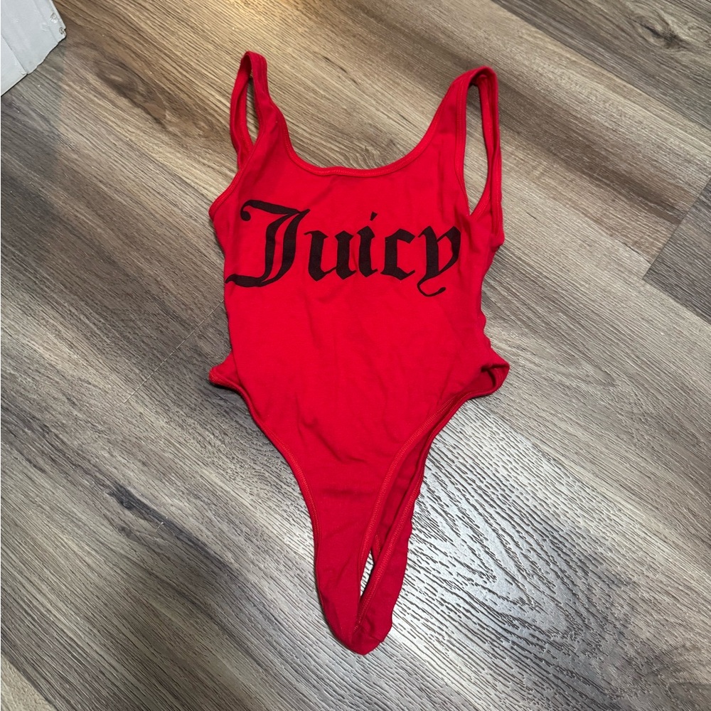 Juicy Couture Red Juicy Bodysuit Tank Top
